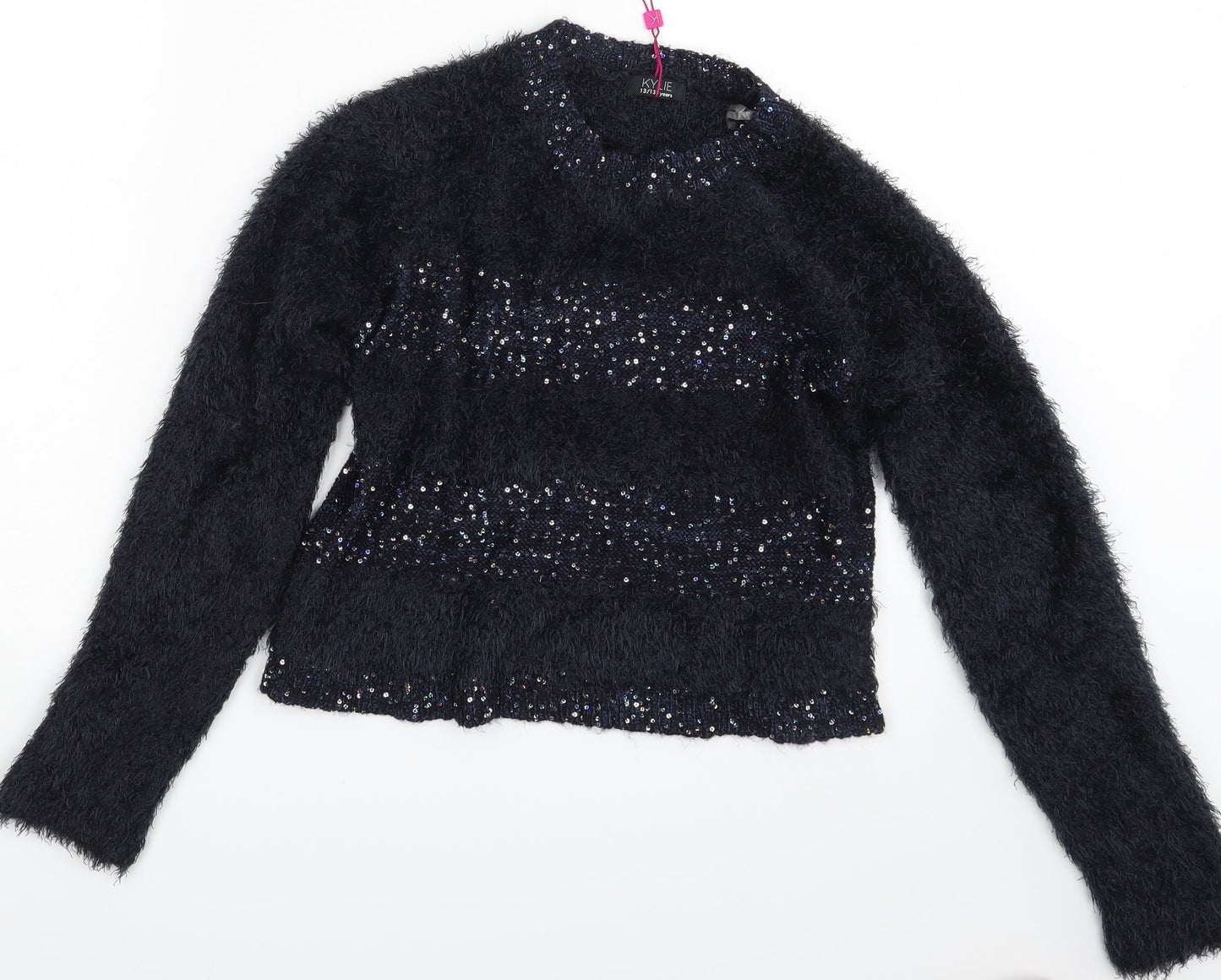 KYLIE  Girls Blue   Pullover Jumper Size 13 Years