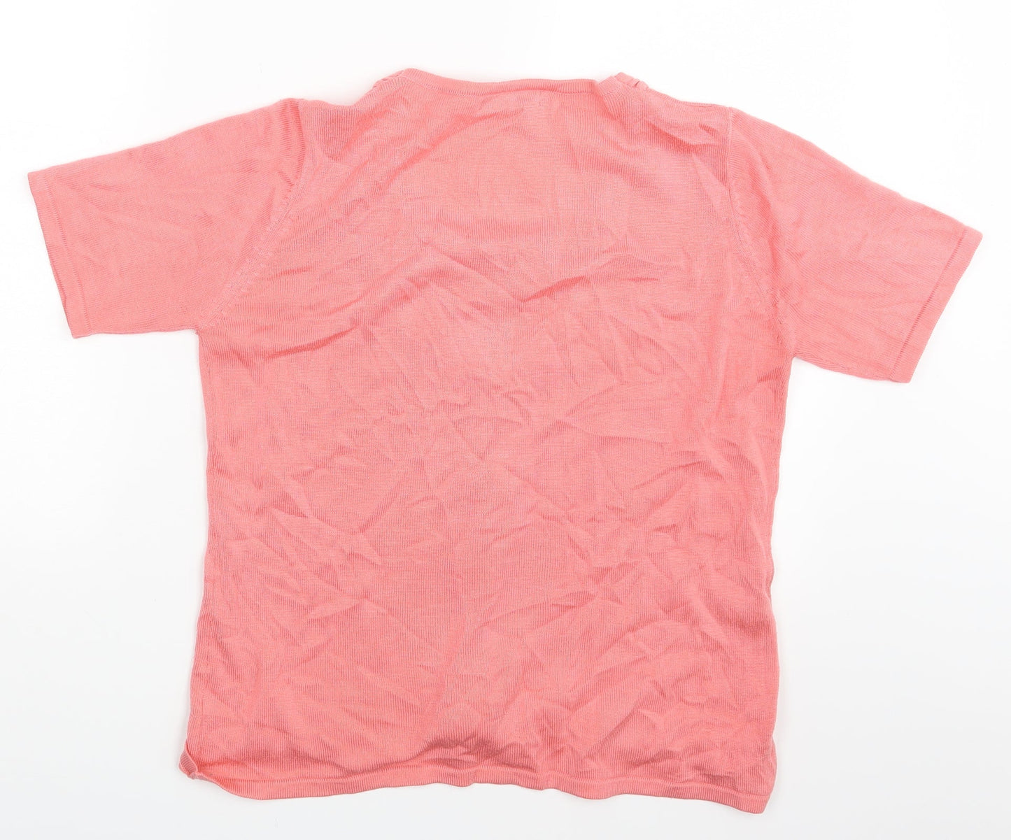 BM Womens Pink Floral  Pullover Jumper Size S