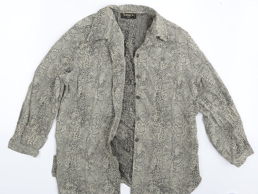 Legacy Womens Gold Camouflage  Basic Button-Up Size 12