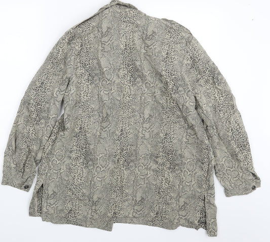 Legacy Womens Gold Camouflage  Basic Button-Up Size 12