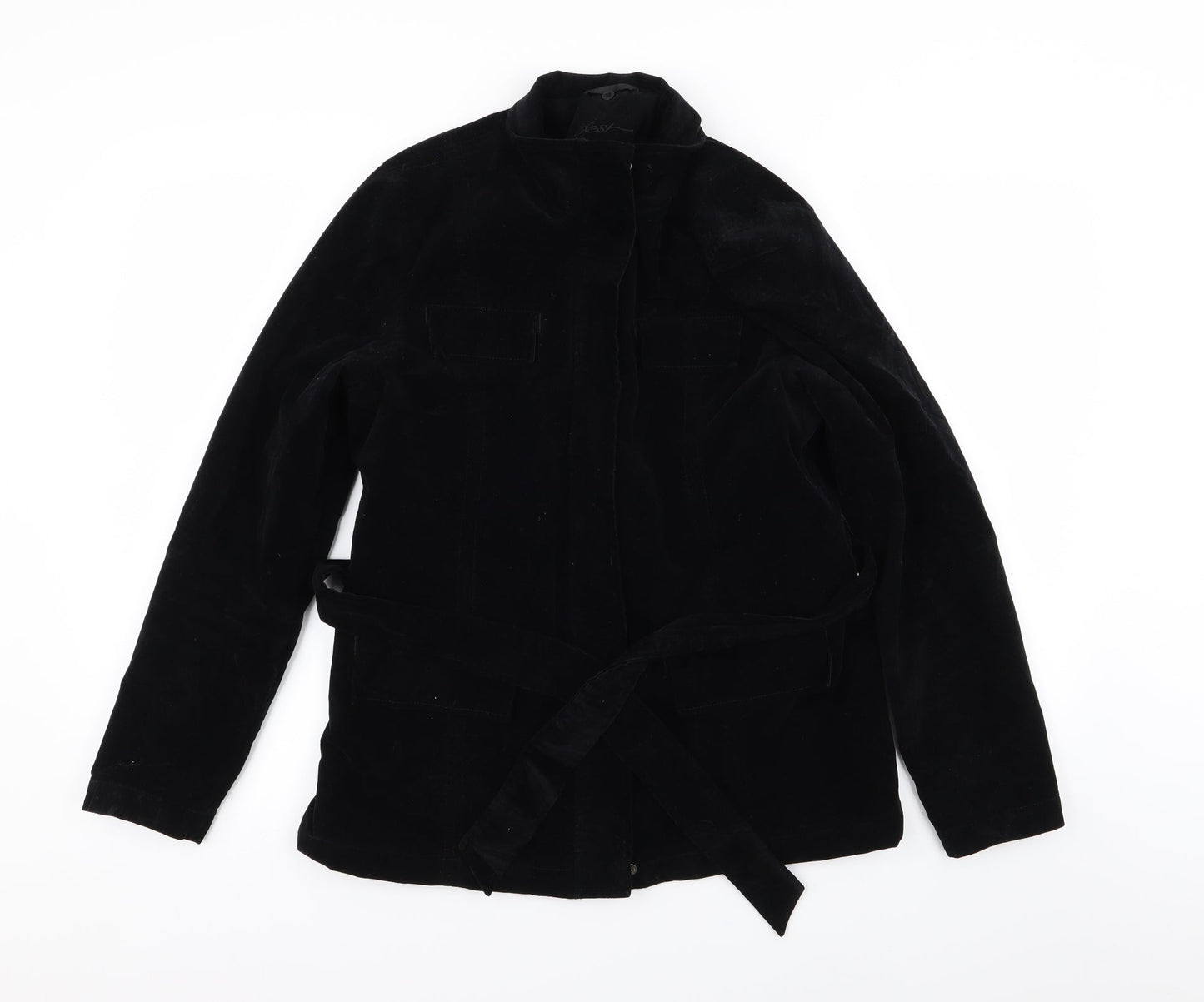DASH Womens Black   Overcoat Coat Size 10