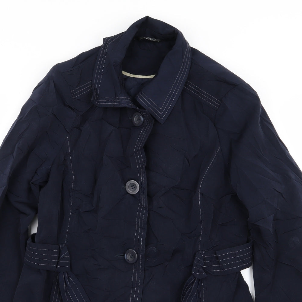 BM Womens Blue   Overcoat Coat Size 14