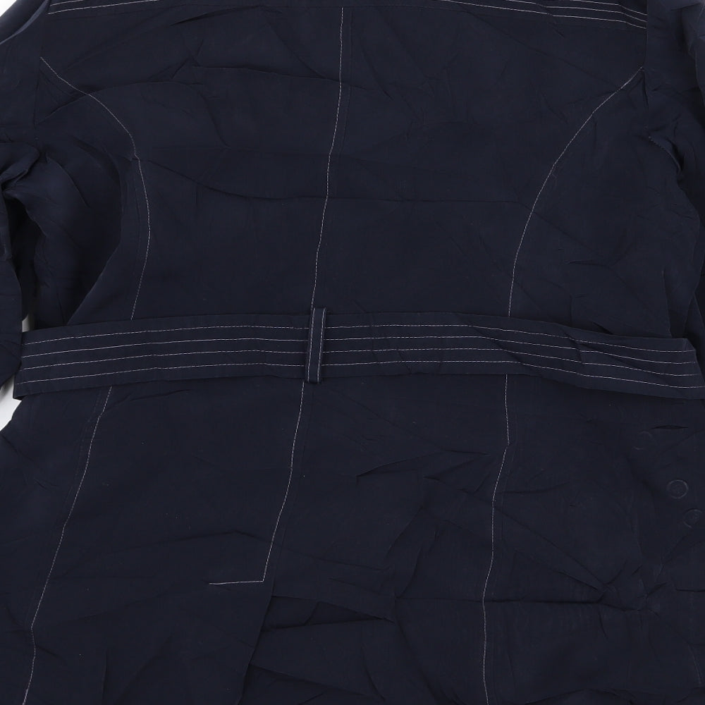 BM Womens Blue   Overcoat Coat Size 14