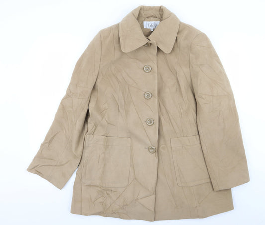 isle Womens Beige   Overcoat Coat Size 16