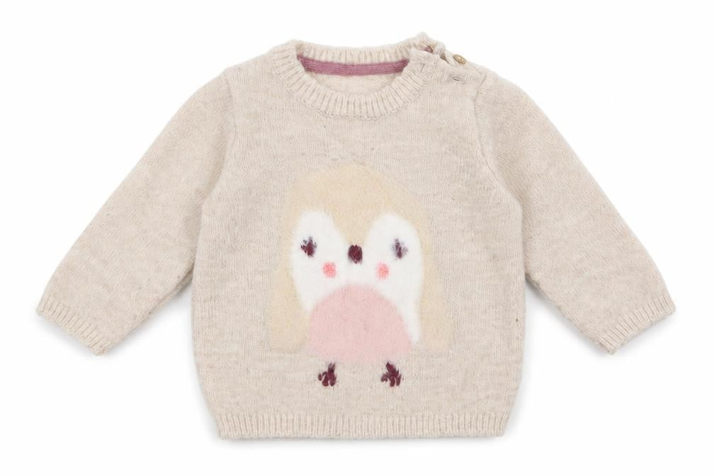 Asda George Girls Beige   Pullover Jumper Size 3-6 Months