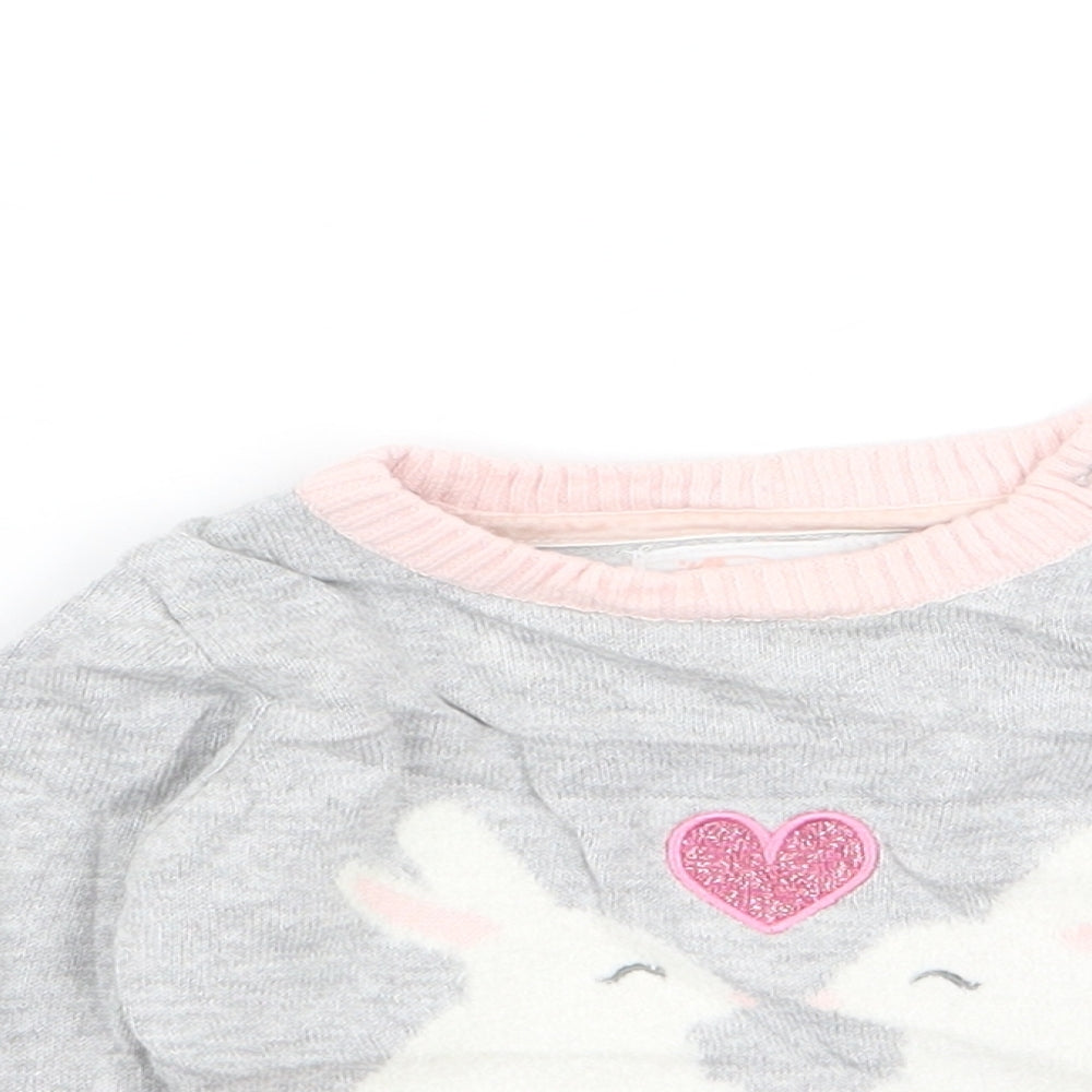 Primark Girls Grey   Pullover Jumper Size 3-6 Months