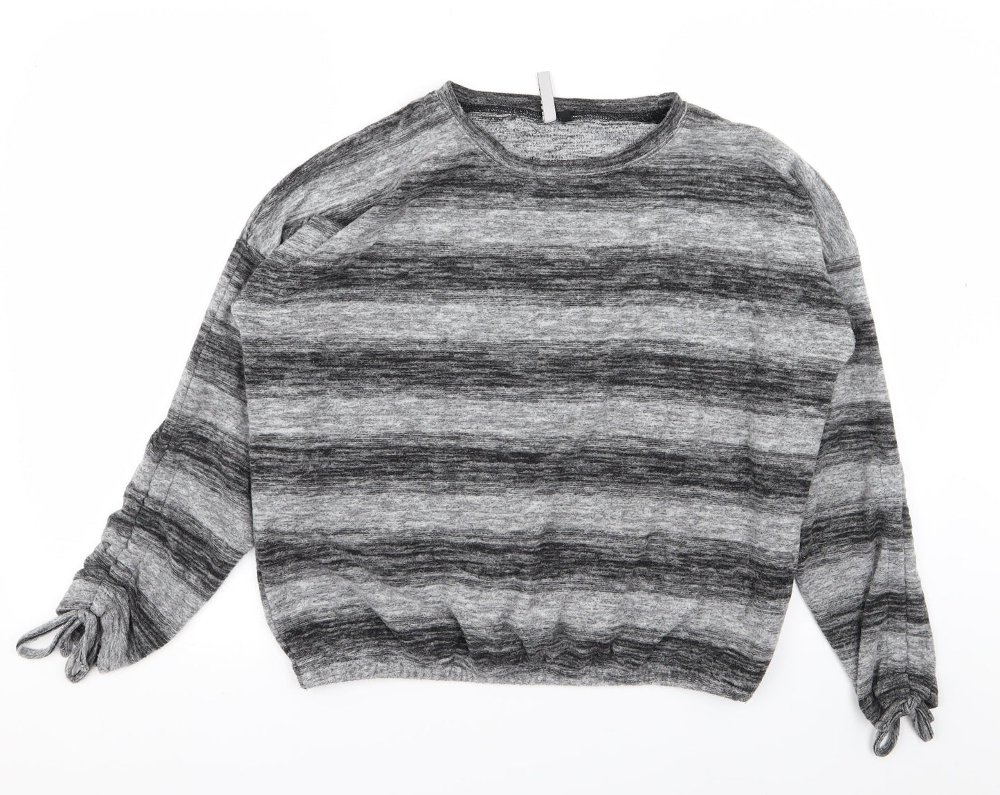 intuition Womens Grey Striped  Pullover Jumper Size 12
