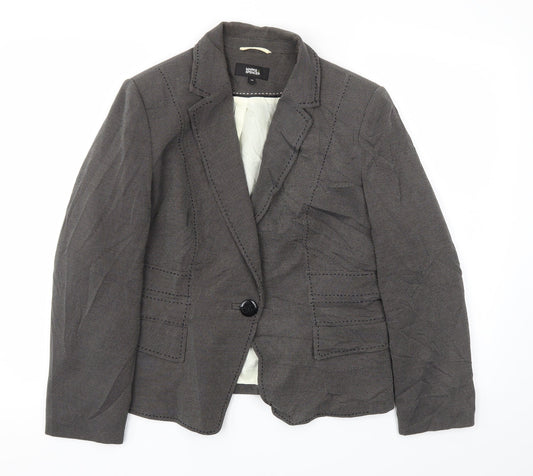 M&S Womens Grey   Jacket Blazer Size 14