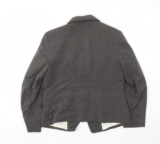 M&S Womens Grey   Jacket Blazer Size 14