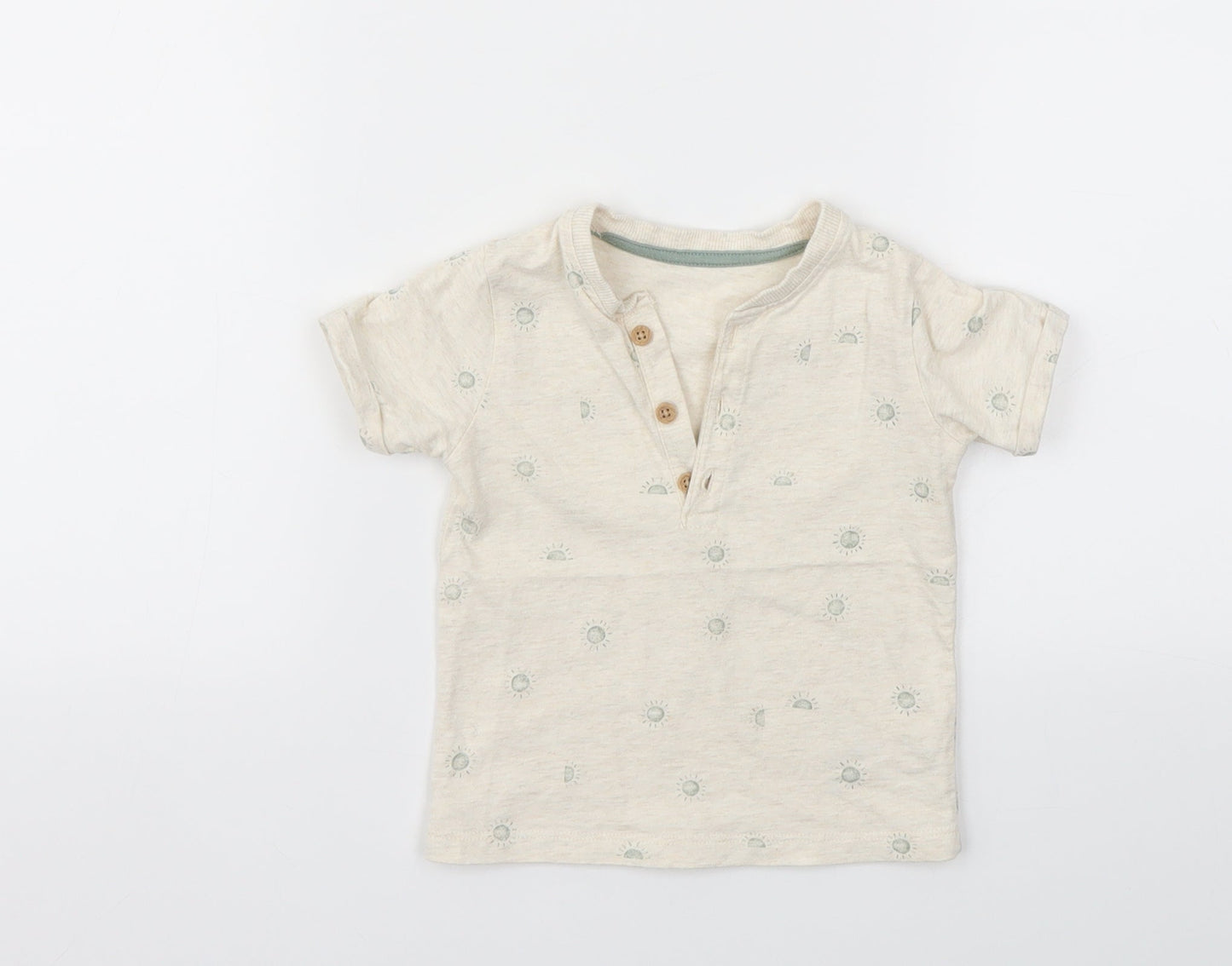 George Boys Beige   Basic T-Shirt Size 9-12 Months