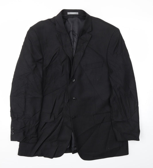 JACK REED Mens Black   Jacket Blazer Size 44