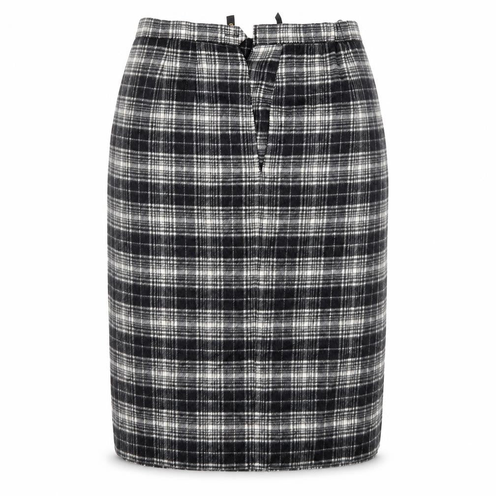 Gorray Womens Black Check  A-Line Skirt Size 14