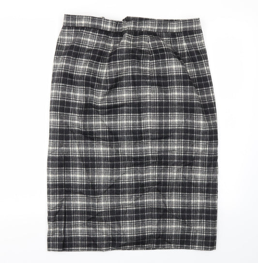 Gorray Womens Black Check  A-Line Skirt Size 14