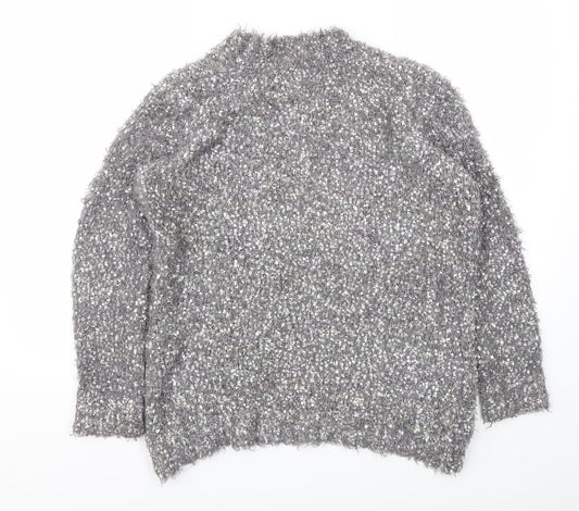 BM Womens Grey   Cardigan Jumper Size S