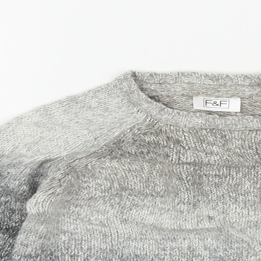 F&F Boys Grey   Pullover Jumper Size 9-12 Months