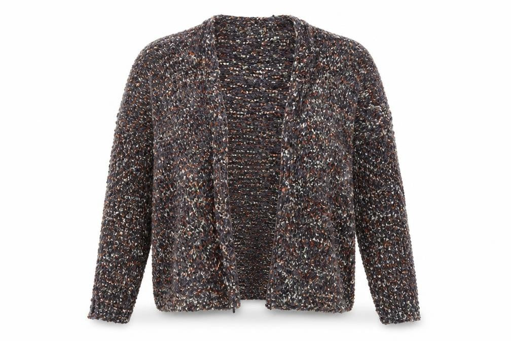 Front view of Wild flower women’s multicoloured cardigan jumper, size S