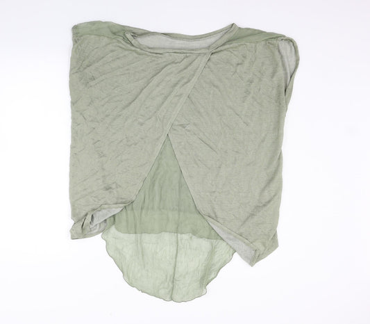 Ambra Womens Green   Basic T-Shirt Size XL