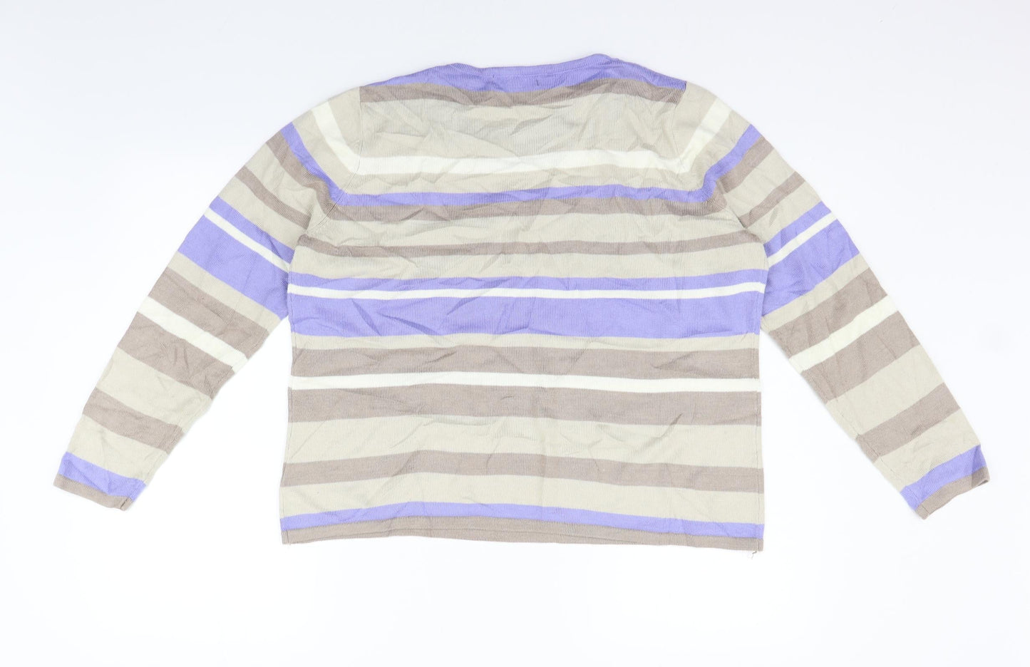 BONMARCHE Womens Beige Striped  Pullover Jumper Size M