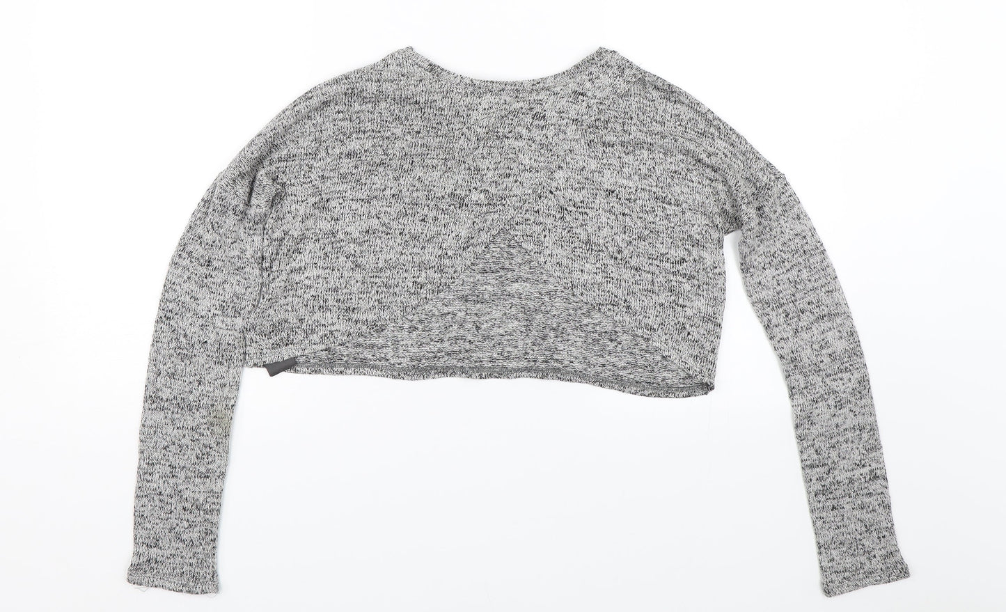 H&M Womens Grey   Cropped T-Shirt Size XS