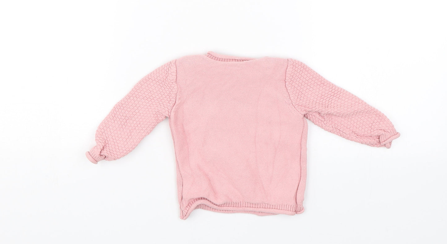 Nutmeg Baby Pink   Pullover Jumper Size 3-6 Months  - Deer