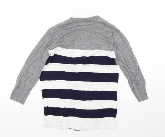 Gap Womens Blue Striped  Cardigan Jumper Size S
