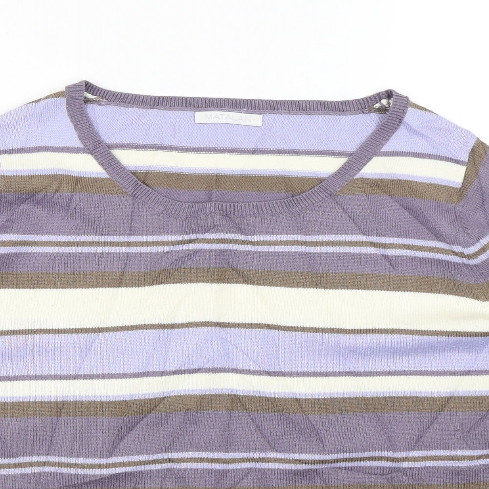 Matalan Womens Multicoloured Striped  Pullover Jumper Size 14