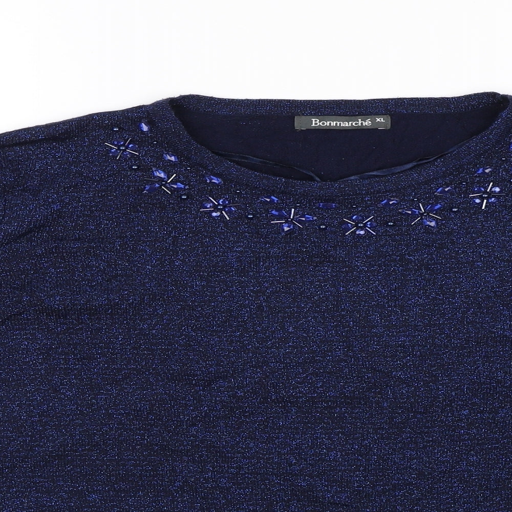 Bonmarché Womens Blue   Pullover Jumper Size XL