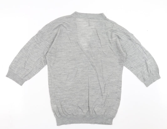 Topshop Womens Grey  Knit Pullover Jumper Size 12