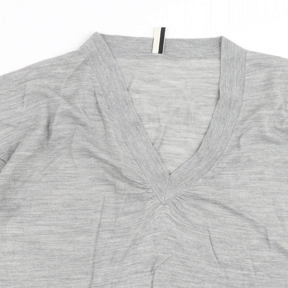 Topshop Womens Grey  Knit Pullover Jumper Size 12