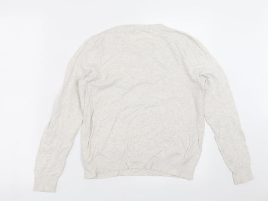 Marks and Spencer Womens Beige  Knit Pullover Jumper Size 14  - butterflies