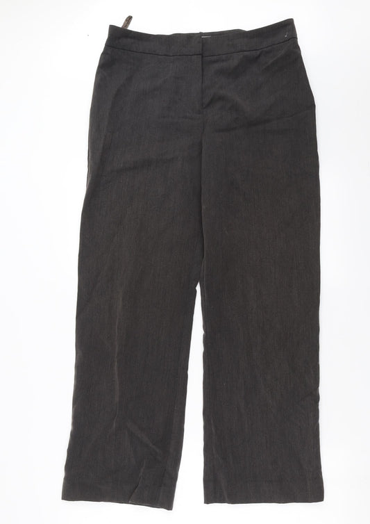 Mia Moda Womens Grey   Trousers  Size 14 L29 in