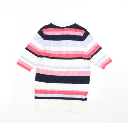 Marks and Spencer Womens Multicoloured Striped  Pullover Jumper Size 12