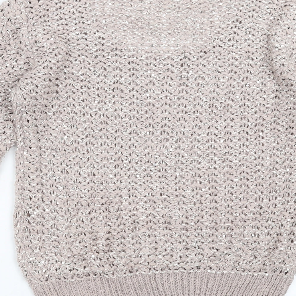 NEXT Womens Grey   Pullover Jumper Size L  - sequins