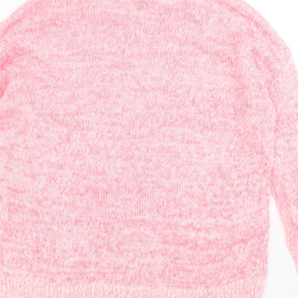 New Look Womens Pink  Knit Pullover Jumper Size S