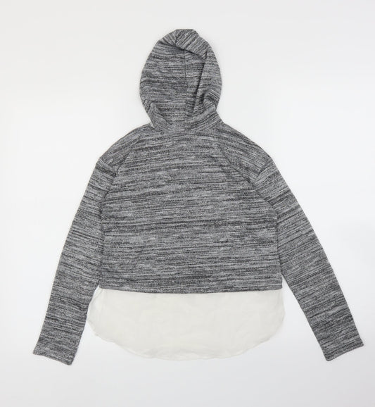 H&M Girls Grey   Basic Blouse Size 11 Years