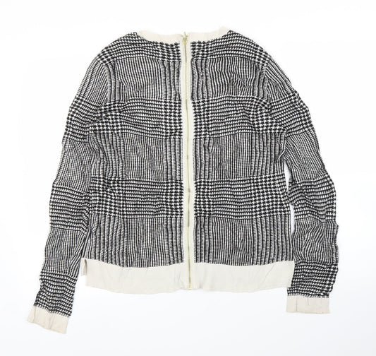 H&M Womens Black Houndstooth  Pullover Jumper Size L