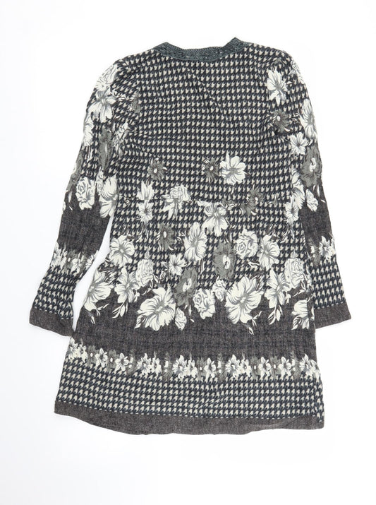 Preworn Womens Grey Floral  Jumper Dress  Size M