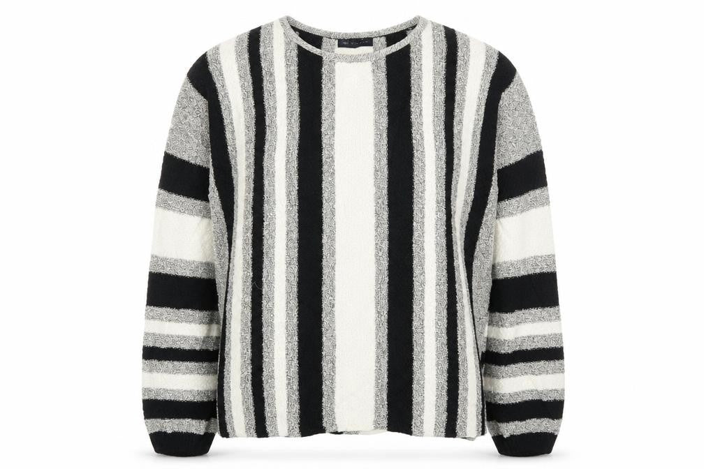 M&S Womens Beige Striped  Pullover Jumper Size L