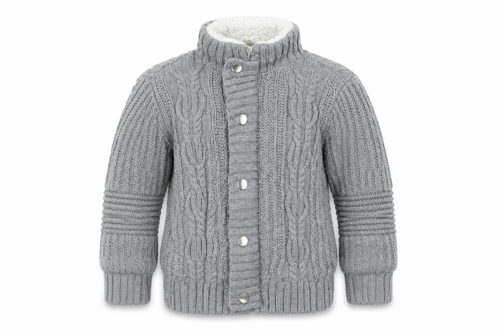Front view of Pandemonium boys’ grey jacket coat, size 2, years