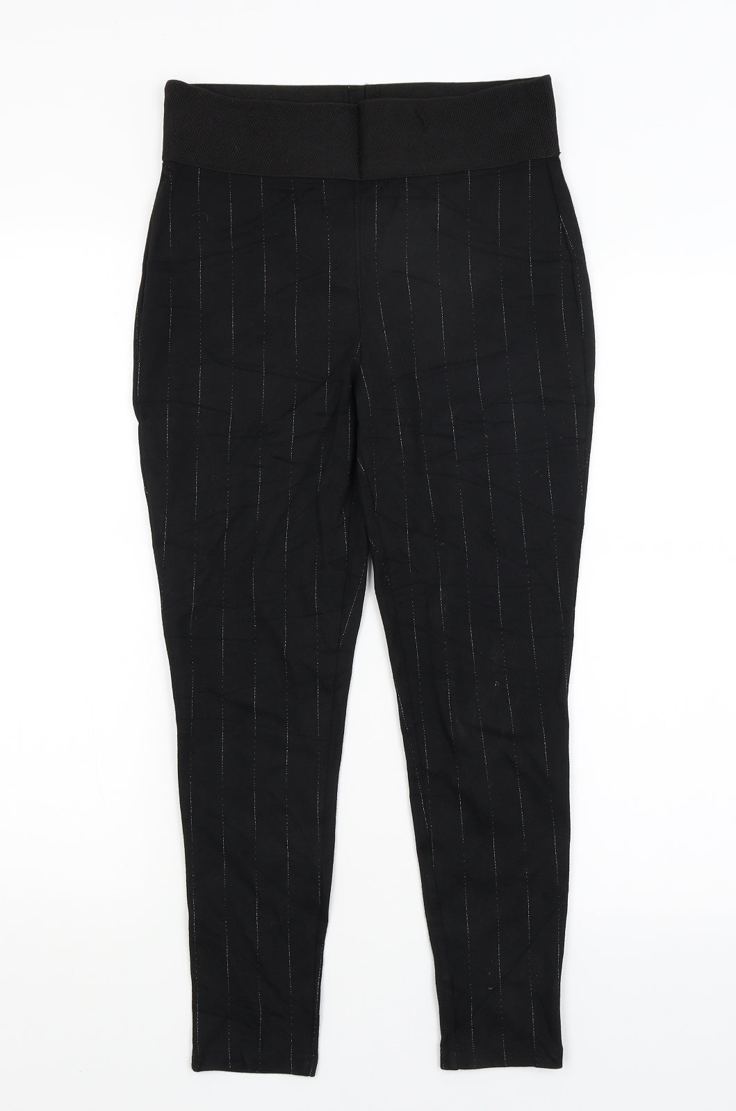 M&S Womens Black   Capri Leggings Size 10 L23 in