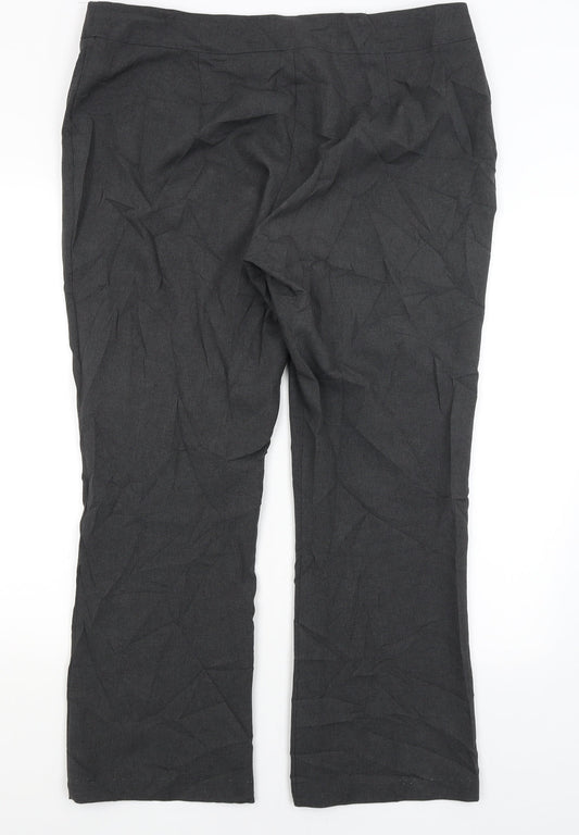Papaya Womens Grey   Trousers  Size 18 L28 in