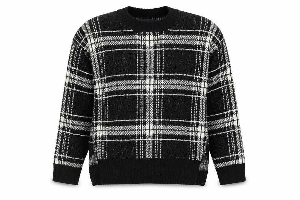 Marks and Spencer Womens Black Geometric  Pullover Jumper Size M
