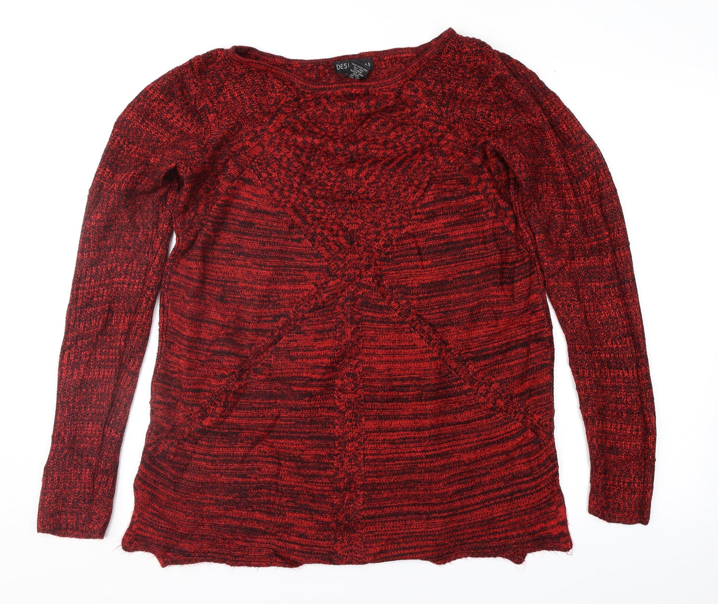 Design 365 Womens Red   Pullover Jumper Size M