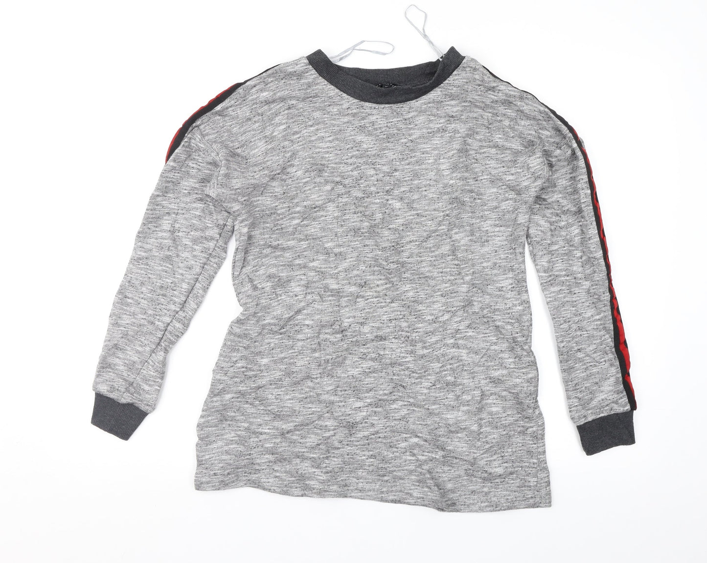 Peacocks Womens Grey Geometric  Pullover Jumper Size 10