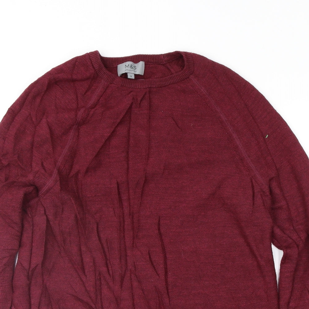 Marks and Spencer Mens Purple   Pullover Jumper Size S