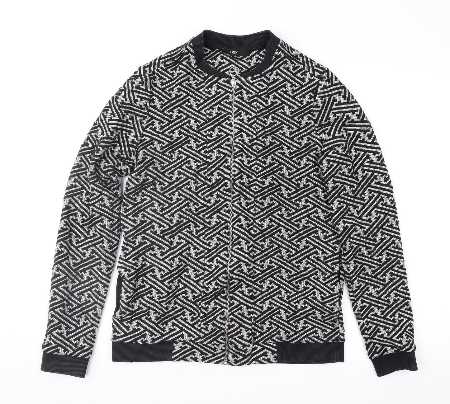 NEXT Womens Black Geometric  Jacket  Size 10