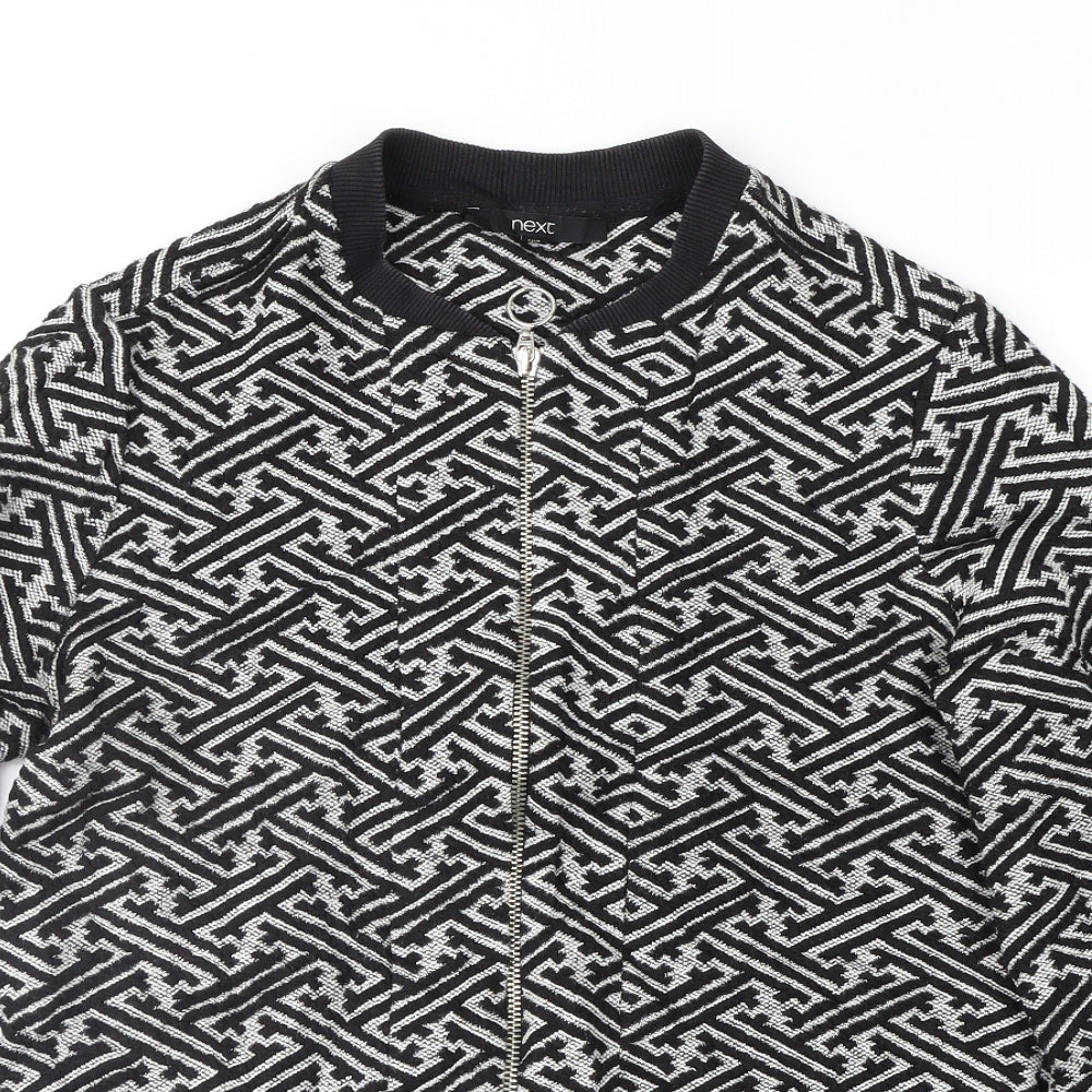 NEXT Womens Black Geometric  Jacket  Size 10