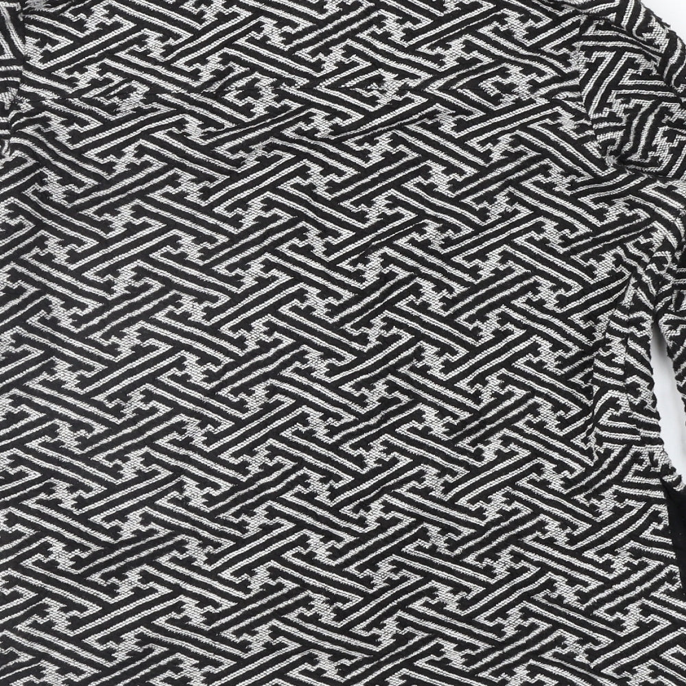 NEXT Womens Black Geometric  Jacket  Size 10
