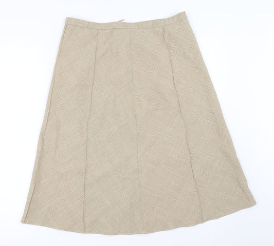 Finnkarelia Womens Beige   Flare Skirt Size 30 in