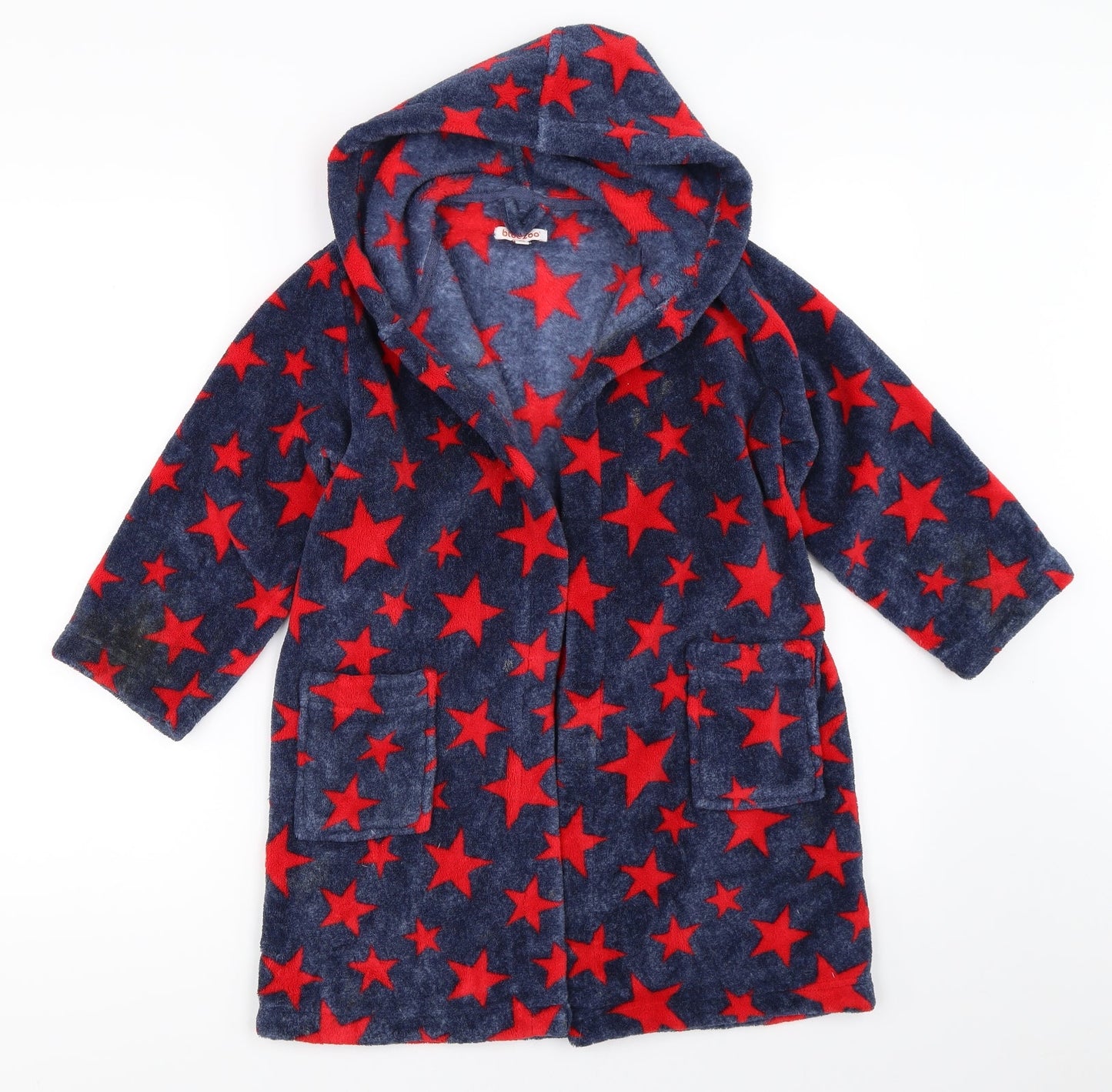 Blue Zoo Boys Blue Solid   Robe Size 5-6 Years